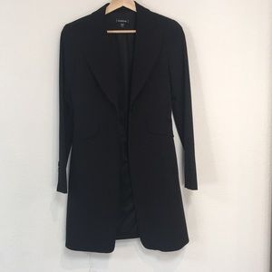 Black blazer jacket with matching skirt set